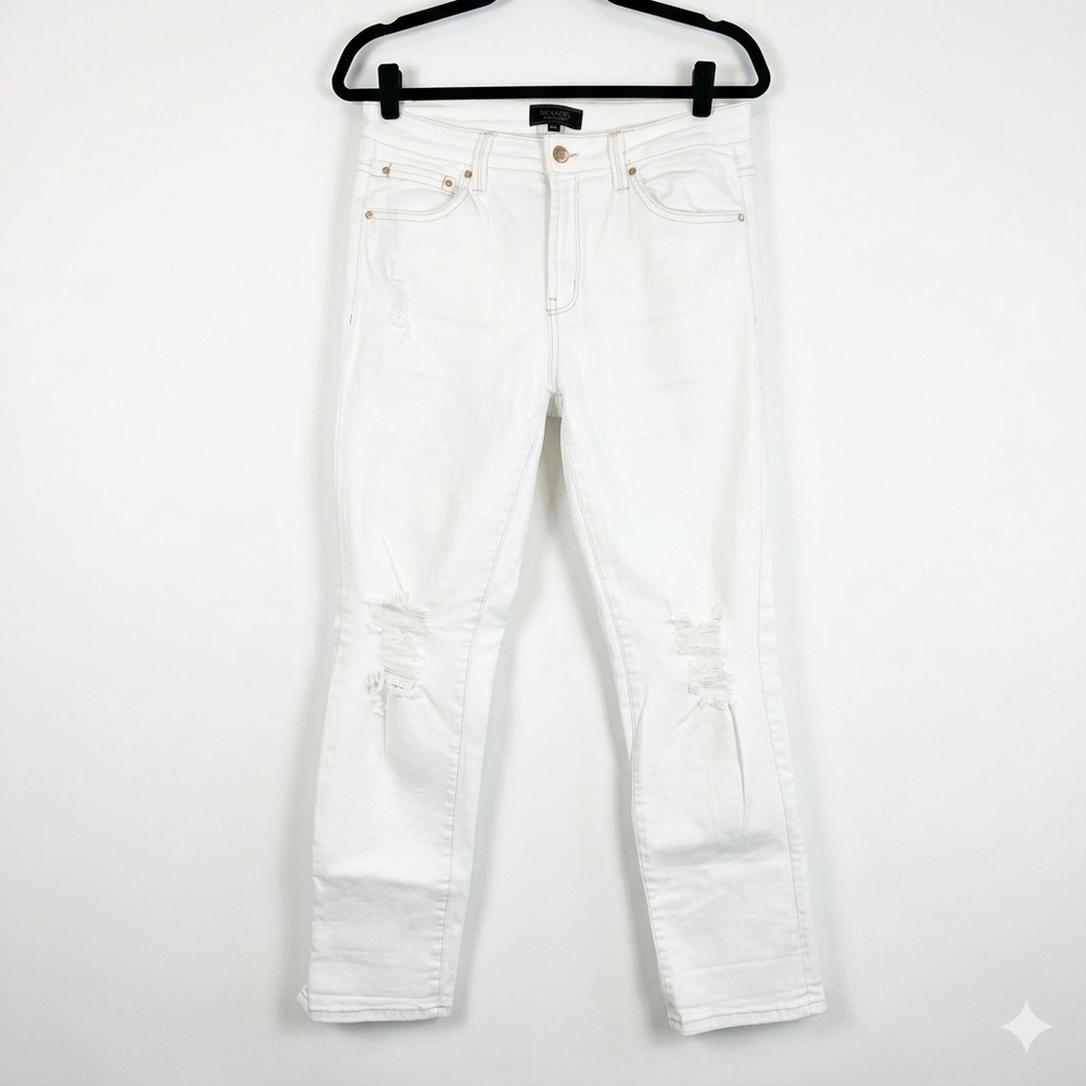 2/$30 - RACHEL Rachel Roy White Distressed Ankle Jeans 10/30 - Picture 3 of 12